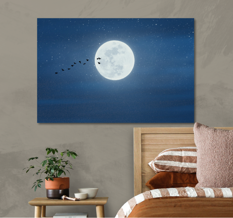 Quadro de paisagem voo à luz da lua - TenStickers