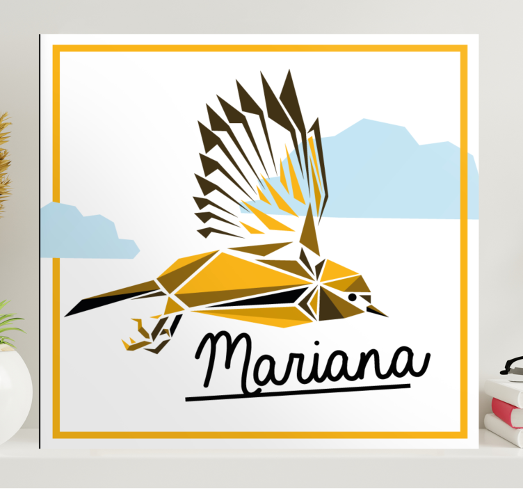 Quadro de pássaros pássaro amarelo voando - TenStickers