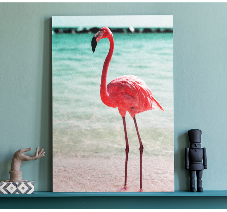 Quadro de pássaros pose elegante de flamingo - TenStickers