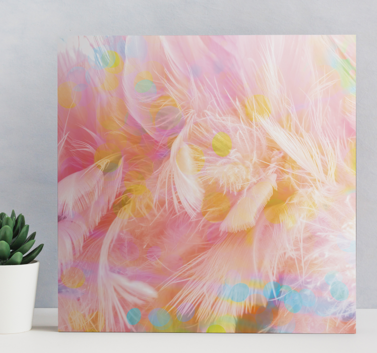 Quadro de penas com padrões delicados de penas - TenStickers