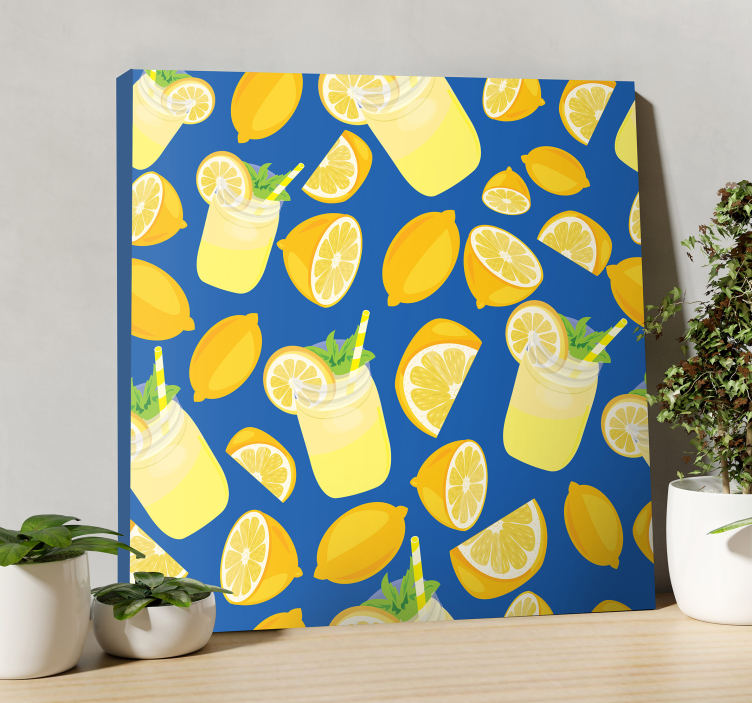 Quadro Decorativo de vinícola limonada e cítrico - TenStickers