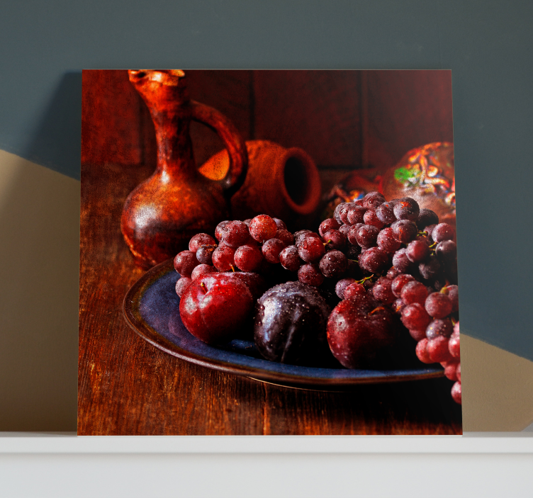 Quadro Decorativo de vinícola uvas deliciosas ameixas - TenStickers