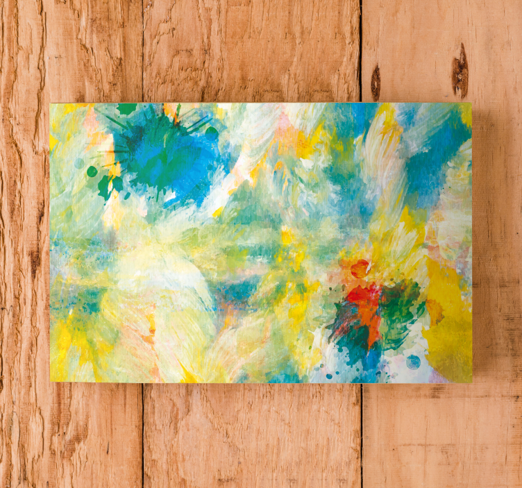 Quadro decorativo abstrato explosão de cores vibrantes - TenStickers