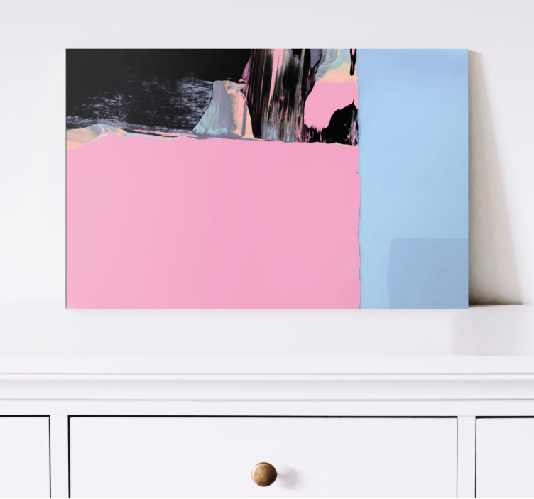 Quadro decorativo abstrato segmentos de cor - TenStickers