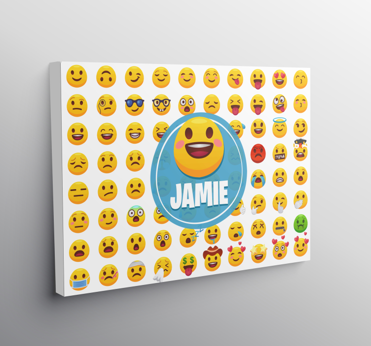 Quadro com nome Emojis com nome - TenStickers