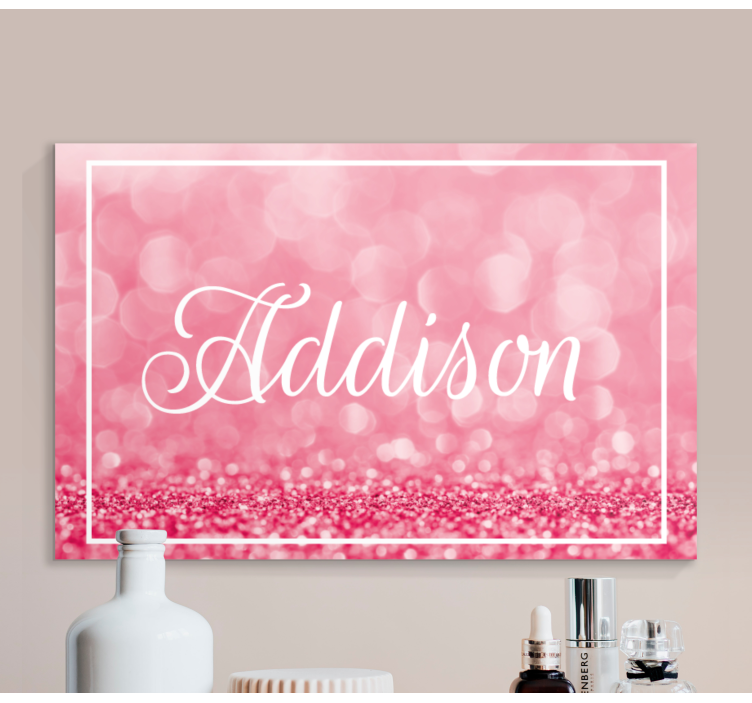 Quadro com nome Fluido gradiente rosa brilhante - TenStickers