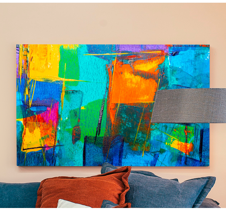 Quadro de arte Crianças pintando respingos - TenStickers