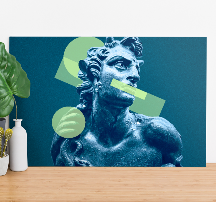 Quadro de arte estátua com formas geométricas - TenStickers