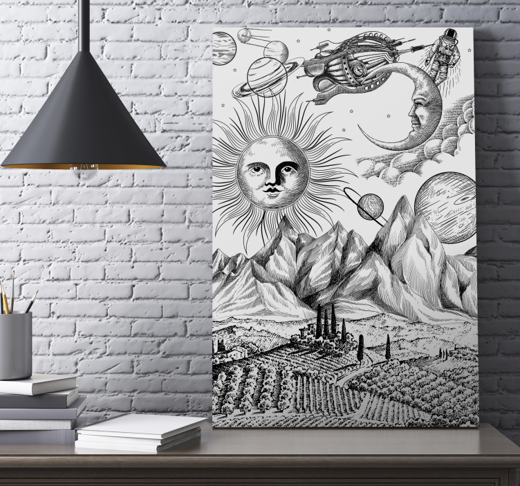 Quadro de arte Grande colagem do universo - TenStickers