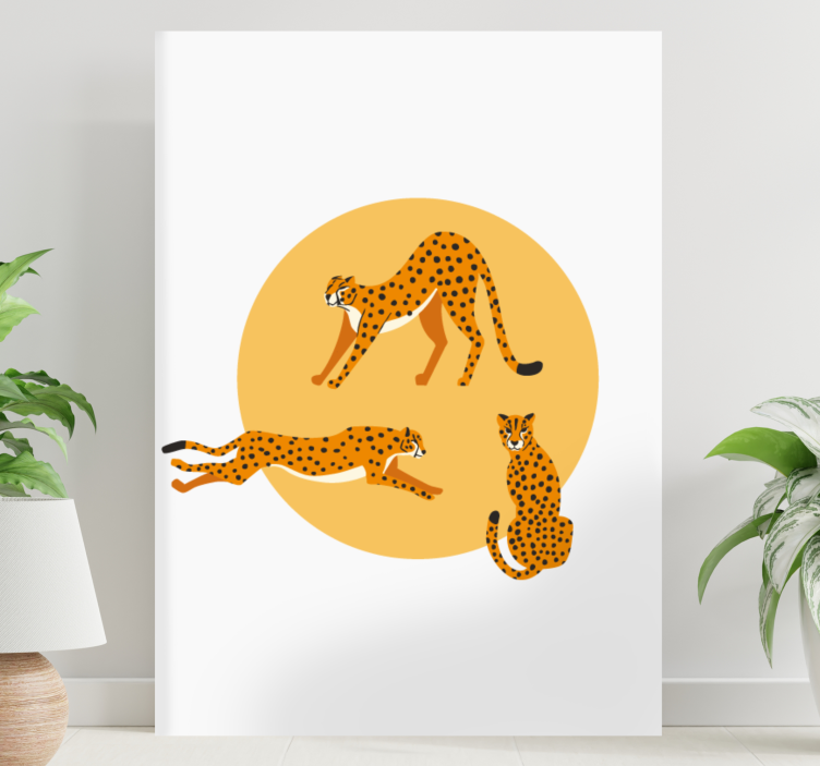 Quadro animais trio de chitas - TenStickers