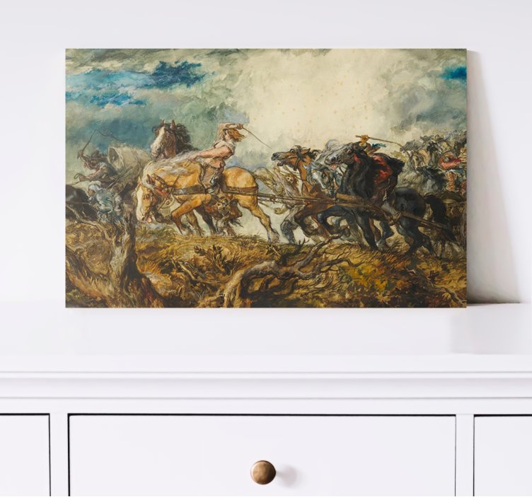 Quadro decorativo de cavalos cavaleiros históricos - TenStickers
