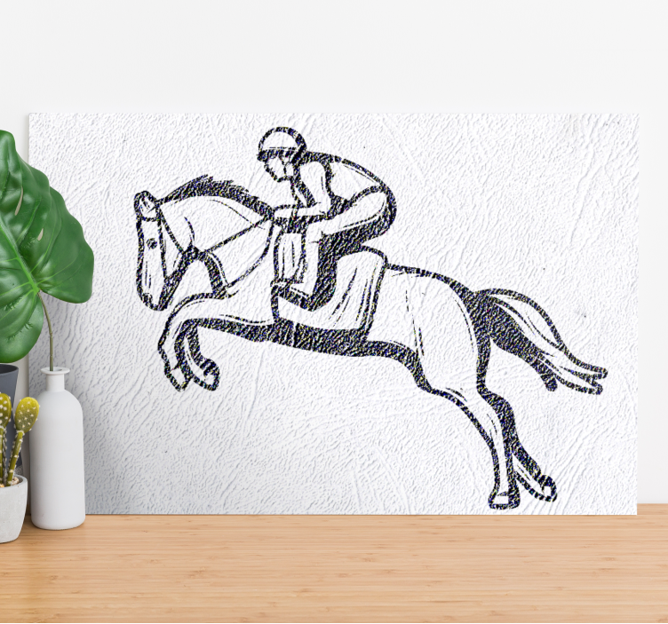 Quadro decorativo de cavalos esporte equestre de salto - TenStickers
