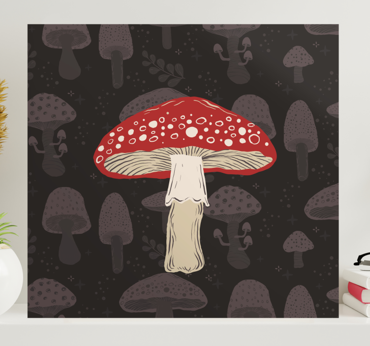 Quadro cogumelo agaric mosca vermelha - TenStickers