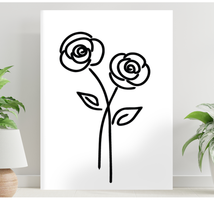 Quadro de flores design floral elegante - TenStickers