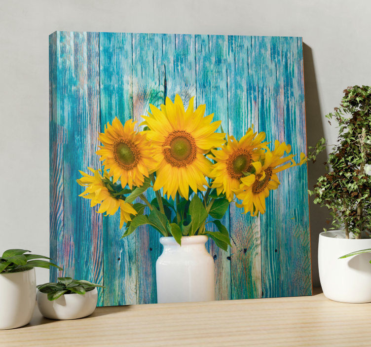 Quadro de flores exibição de buquê de girassol - TenStickers