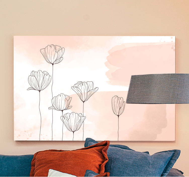 Quadro de flores Linha de flores - TenStickers