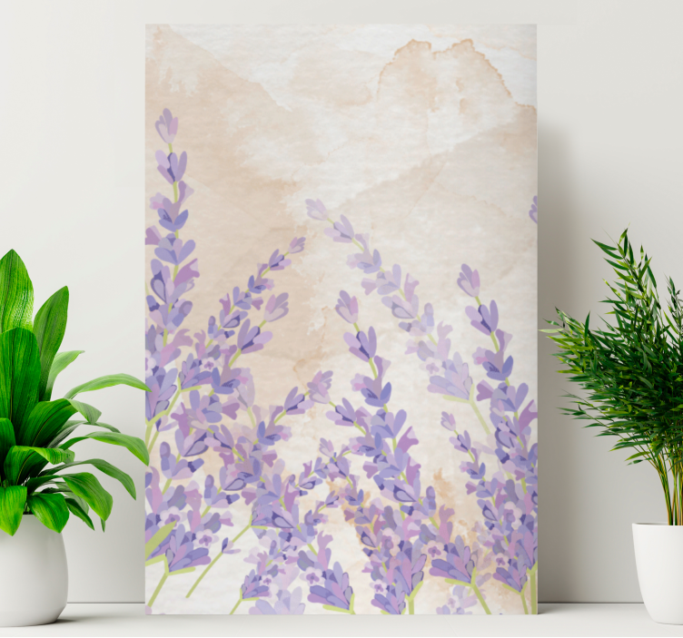 Quadro de flores Pintura provençal aquarela lavanda - TenStickers