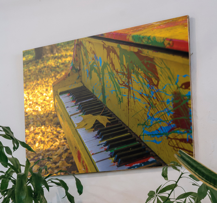 Quadro de música melodia de piano outonal - TenStickers