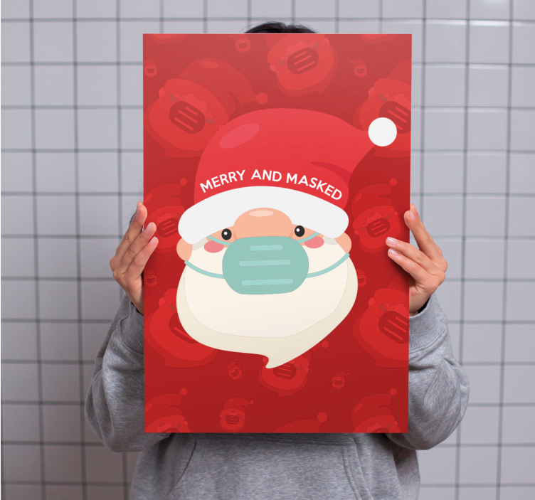 Quadro de natal Alegre e mascarado - TenStickers
