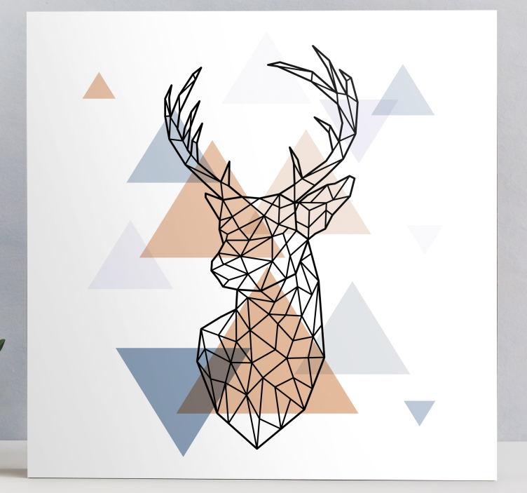 Quadro decorativo cervo origami - TenStickers
