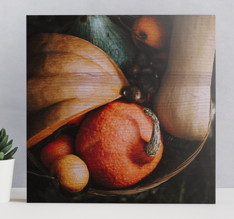 Quadro decorativo de vinícola abóbora laranja colhida - TenStickers