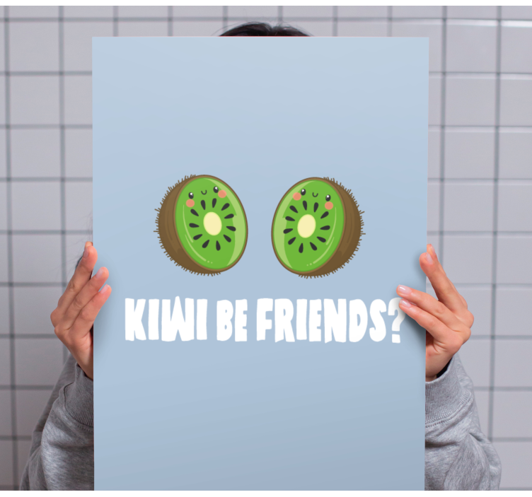 Quadro decorativo de vinícola amizade kiwi slice - TenStickers