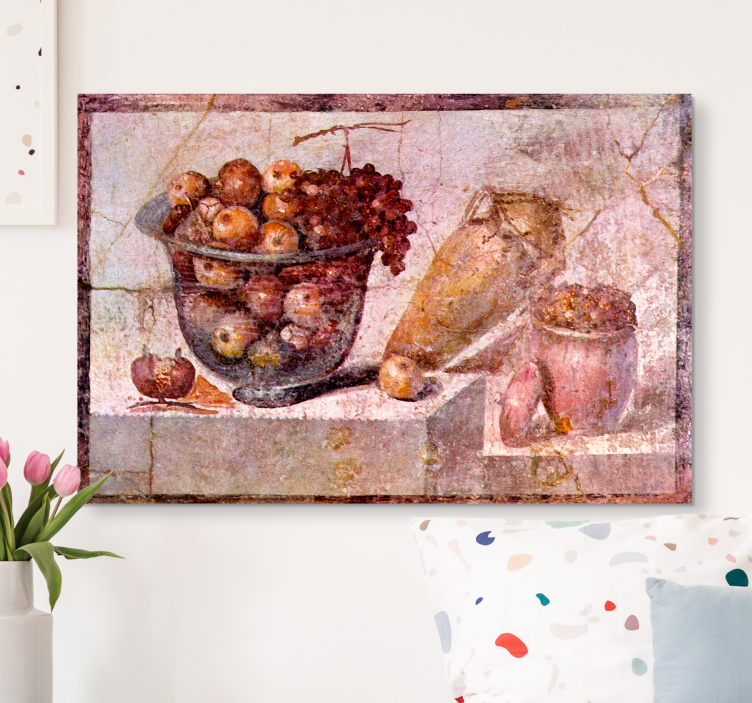 Quadro decorativo de vinícola arranjo de frutas - TenStickers