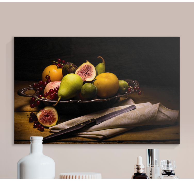Quadro decorativo de vinícola composição de frutas - TenStickers