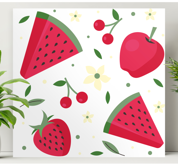 Quadro decorativo de vinícola delícia refrescante de frutas - TenStickers