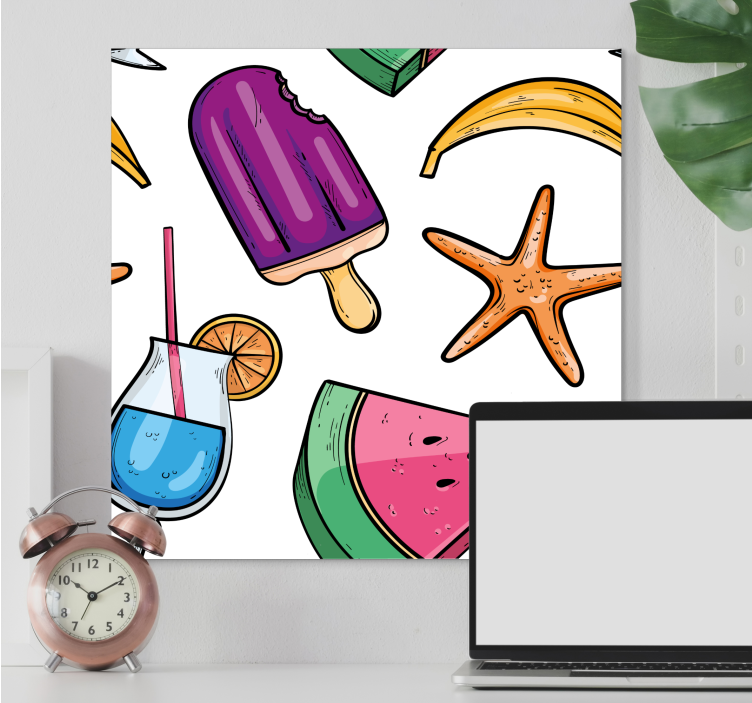 Quadro decorativo de vinícola delícias de verão frutais - TenStickers