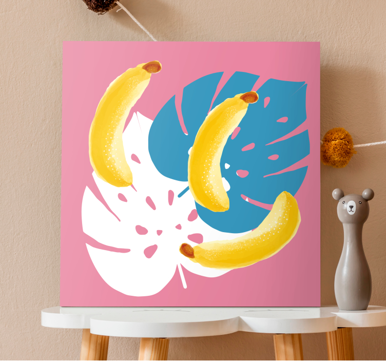 Quadro decorativo de vinícola exibição de bananas tropicais - TenStickers