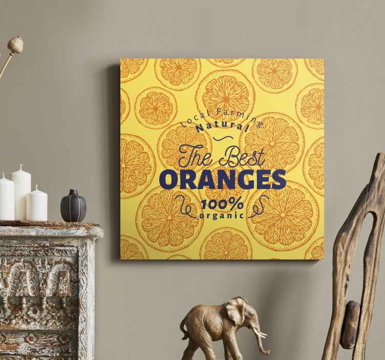 Quadro decorativo de vinícola ilustração de laranjas frescas - TenStickers