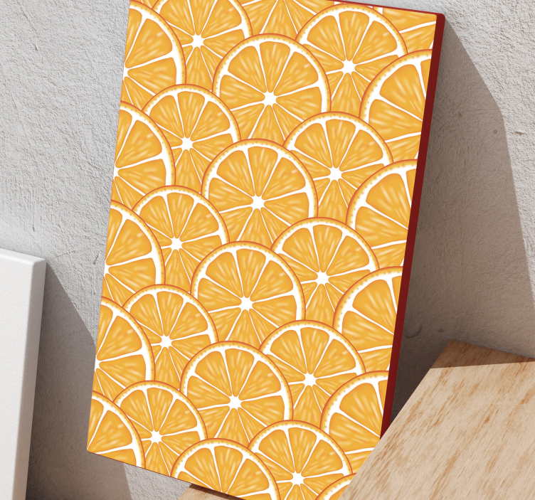 Quadro decorativo de vinícola padrão de fatias de cítricos - TenStickers