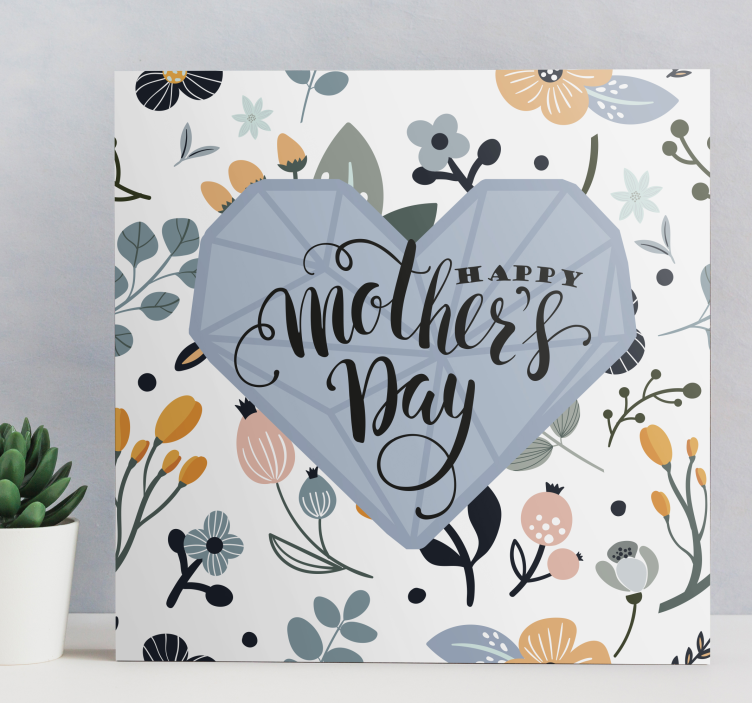 Quadro para dia da mãe Feliz dia das mães - TenStickers
