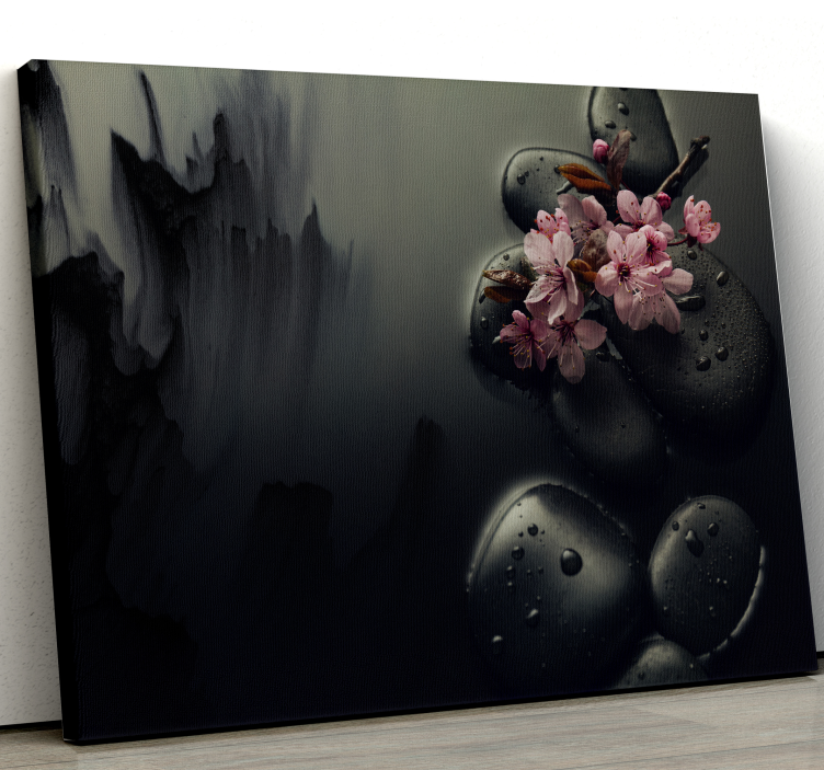 Quadro elegante Flores piedras zen elegantes - TenStickers