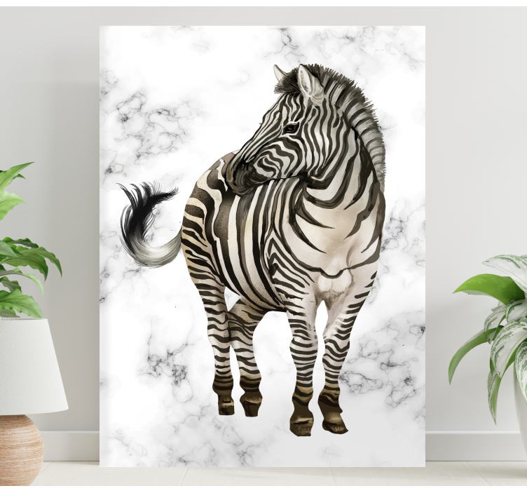 Quadro infantil Retrato de uma zebra - TenStickers