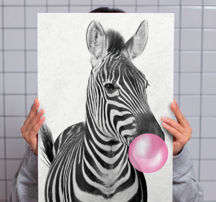 Quadro moderno Chiclete zebra animal - TenStickers
