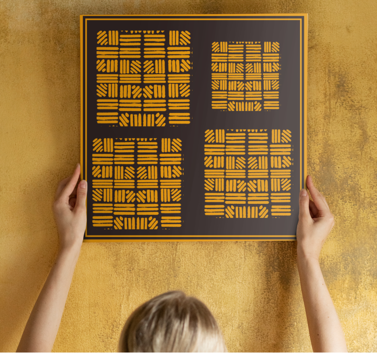 Quadro decorativo moderno conceito de arranjo geométrico - TenStickers