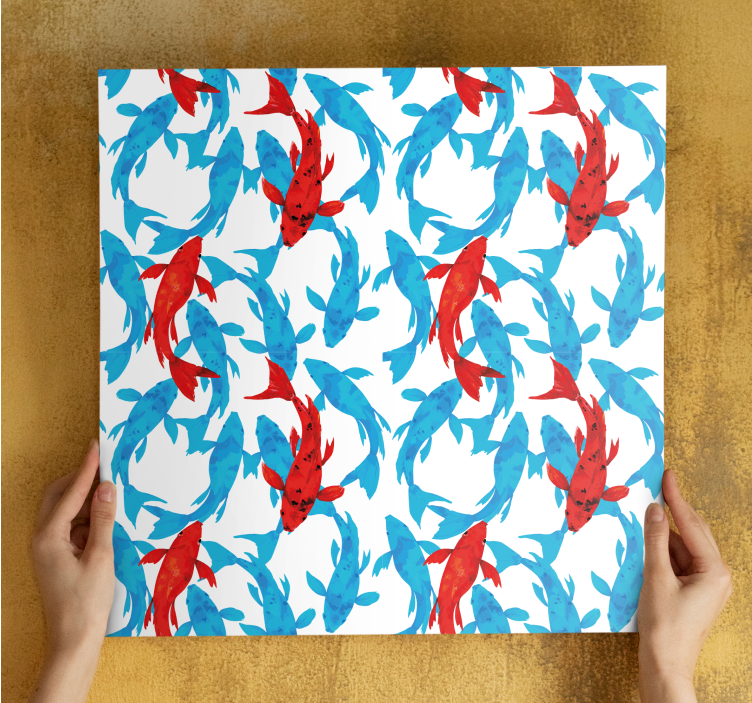 Quadro decorativo moderno design de peixes coloridos - TenStickers