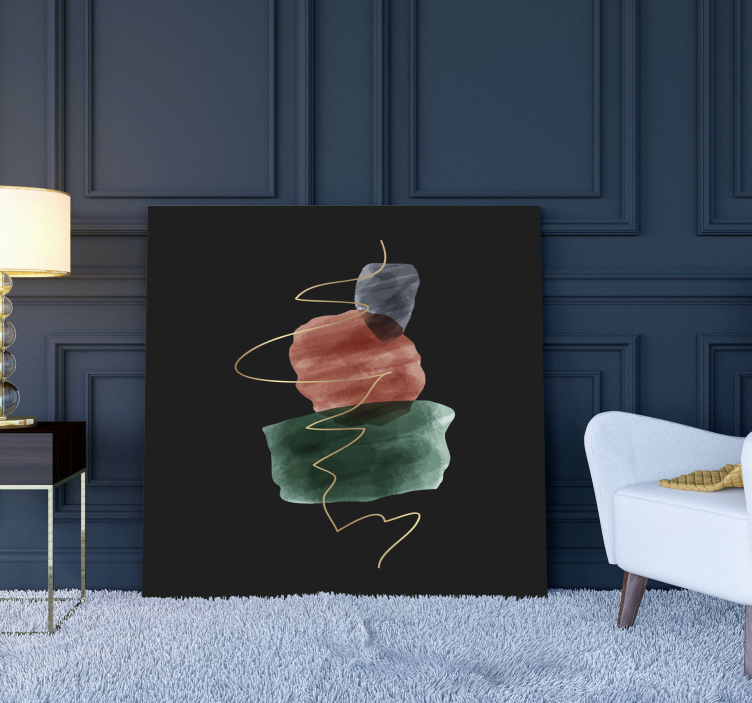 Quadro decorativo moderno formas de pedra abstratas - TenStickers