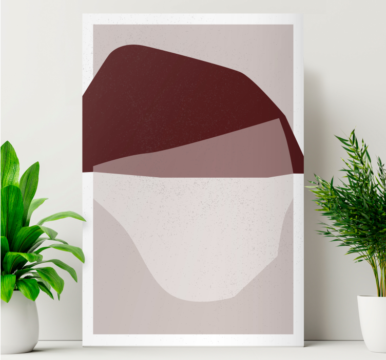 Quadro decorativo moderno fusão de formas abstratas - TenStickers