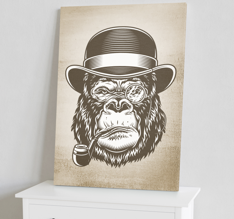 Quadro moderno Macaco fumando - TenStickers