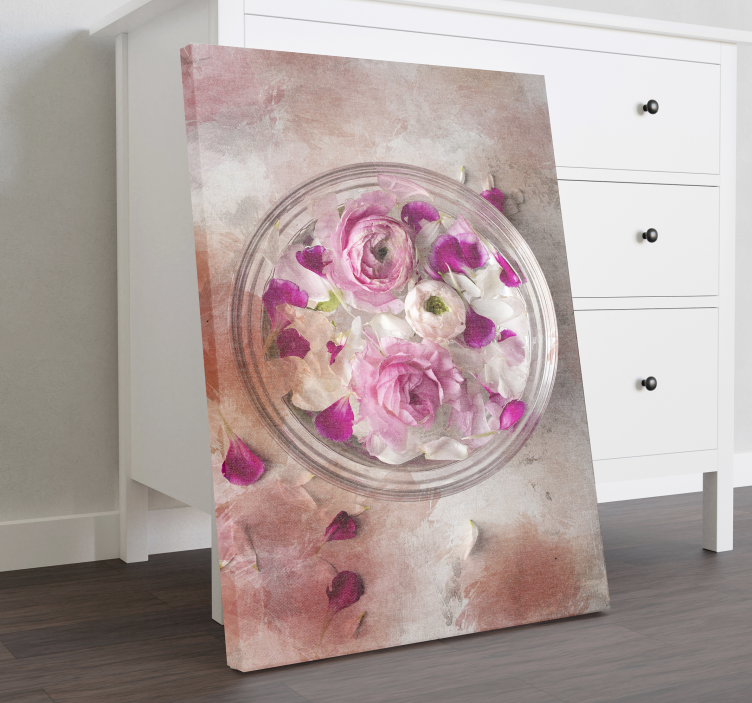 Quadro moderno Tigela floral 3d - TenStickers