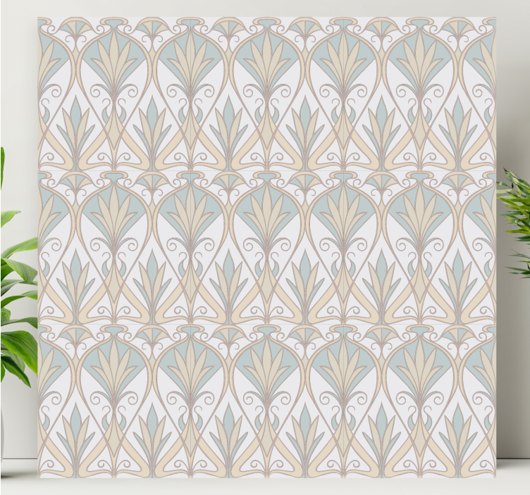 Quadro decorativo ornamental com padrão floral elegante - TenStickers