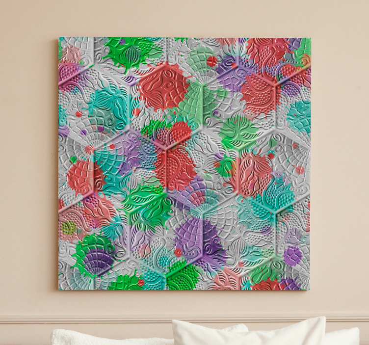 Quadro vintage azulejos manchados  - TenStickers