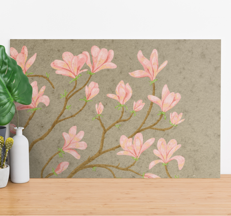 Quadro florais delicadas flores rosas - TenStickers