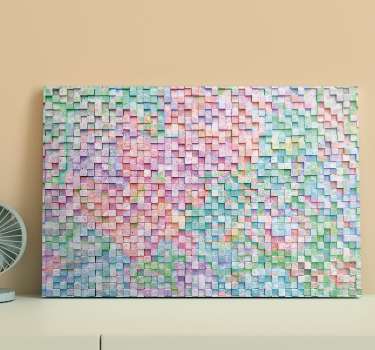 Quadro de figuras geométricas espectro de mosaico - TenStickers