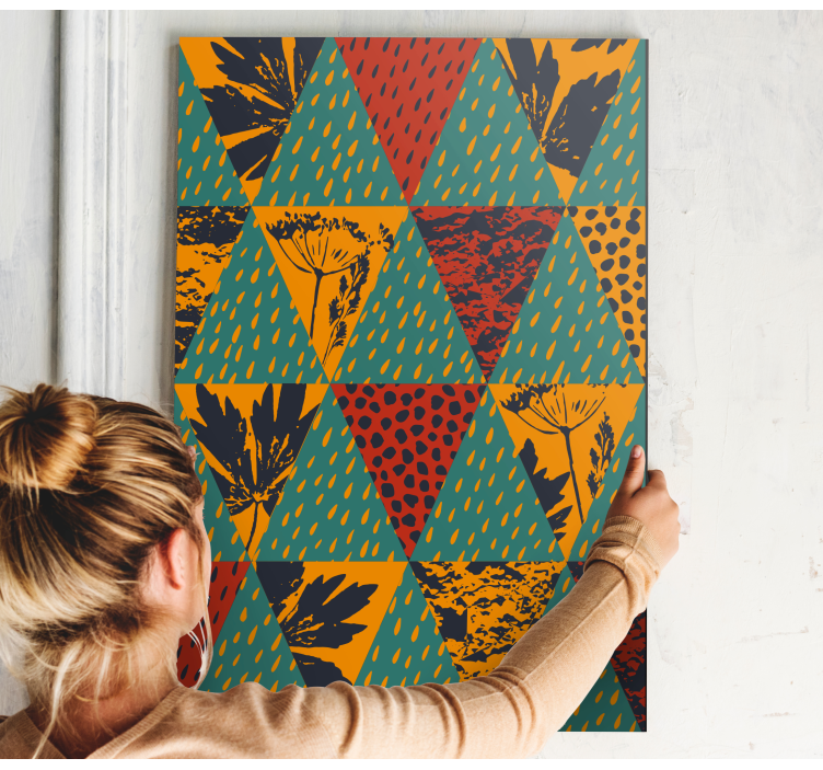 Quadro de figuras geométricas Padrão de triângulo - TenStickers