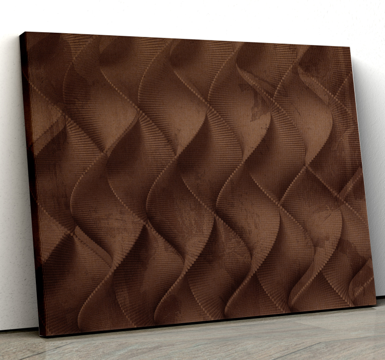 Quadro de figuras geométricas Textura amarrotada marrom - TenStickers