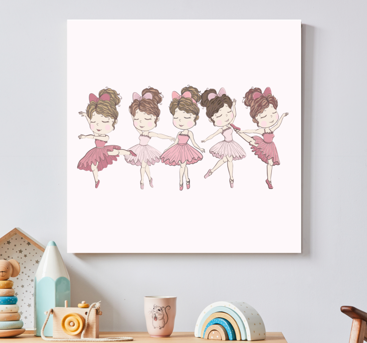 Quadro infantil dançarinas de ballet - TenStickers